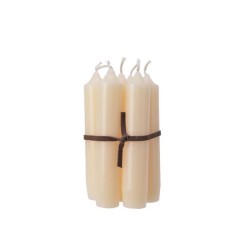 Puntkaars wax Bundel a 7 stuks 6,5x6,5x11cm creme