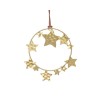 Decoris Cercle étoiles en métal 12x12cm or