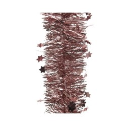 Guirlande lametta star glow Ø10x270cm Velours rose