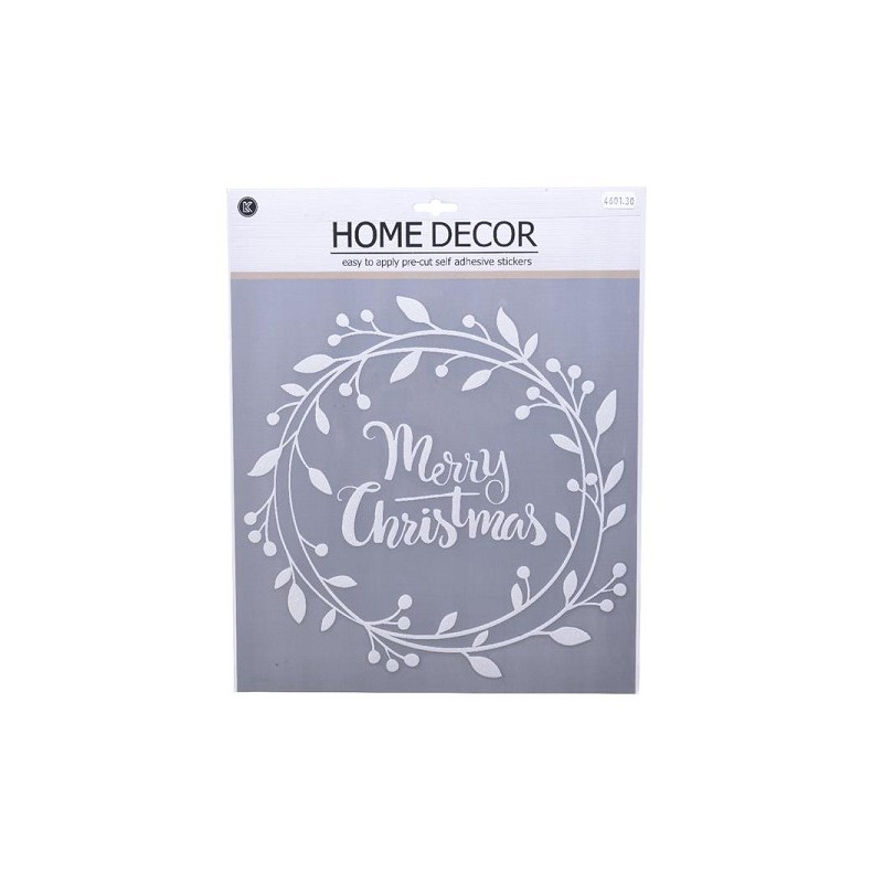 Couronne de décoration de fenêtre 30,5x31,5cm blanc