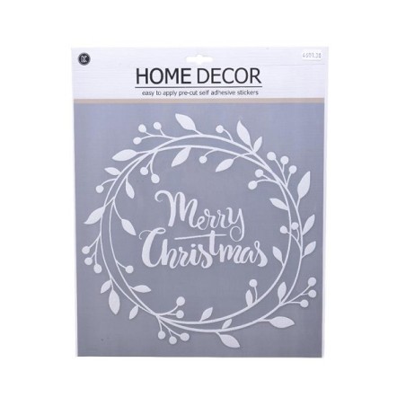 Couronne de décoration de fenêtre 30,5x31,5cm blanc