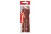 Stabilo 6 crayons graphite dans un sachet 5 duretés 2xHB/1x2H/1x2B/1xH/1xB