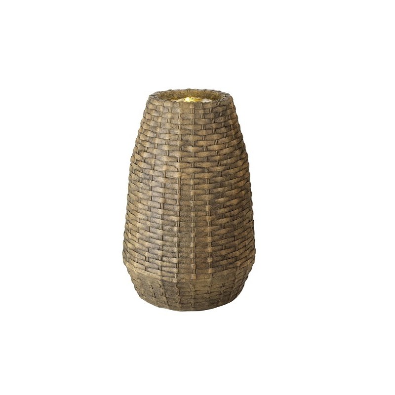 Fontaine LED en osier 35x50cm extérieur couleur naturelle