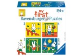Ravensburger puzzle Miffy dans la cour de récréation 4 dans une boîte avec 2-3-4 et 5 pièces