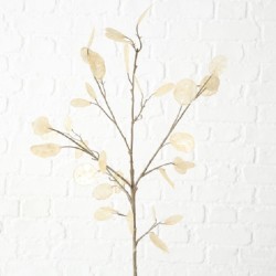 Boltze Home Deco branche Feuille d'argent h91cm écru