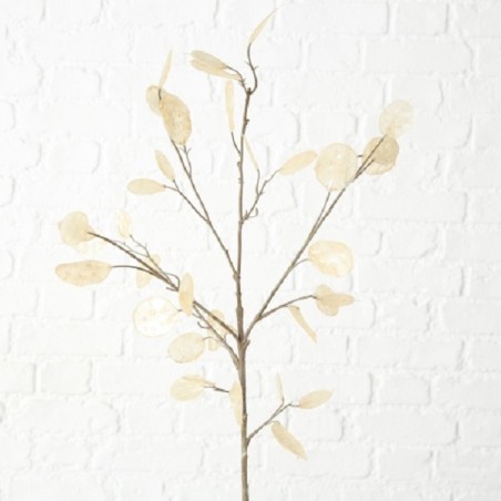 Boltze Home Deco branche Feuille d'argent h91cm écru