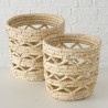 Boltze Home ensemble de paniers Samila 2 pièces Ø22xH23/Ø26xH26cm