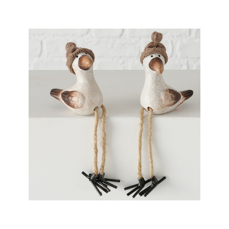 Boltze Home figurine Simon mouette avec jambes pendantes 22cm