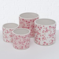 Boltze Home pot de fleur Sakura 2 parties Ø12x11/Ø15x16cm céramique