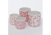 Boltze Home bloempot Sakura 2-delig Ø12x11/Ø15x16cm keramiek