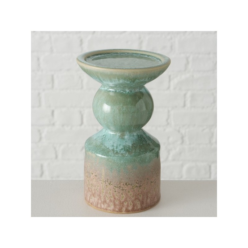 Boltze Home bougeoir en céramique Peruya H15cm dia10cm