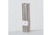 Boltze Home Bougie de dîner Melia Grey 4 pièces H20cm dia 2cm