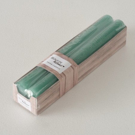 Boltze Home Bougie de dîner Melia 4 parties vert H20cm D2cm