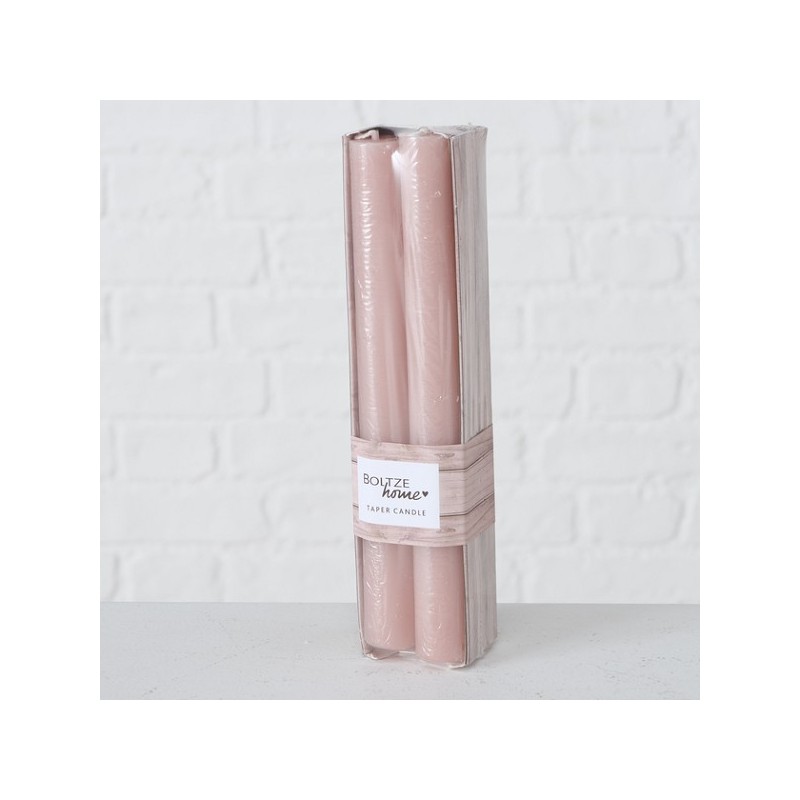 Boltze Home Dinerkaars Melia 4-delig roze H20cm Dia 2cm