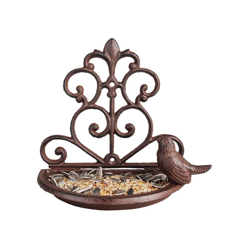 Esschert Design Wand voederschaal gietijzer L10,3 x B 18,3 x H18,4cm