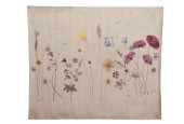 Wanddoek met afbeelding wilde bloemen  W124-H146cm