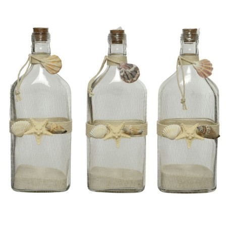 Fles glas 3ass L9.50-W6.50-H25cm transparant