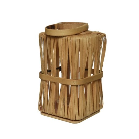 Lanterne bambou H24cm bois naturel