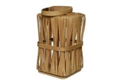 Lanterne bambou H24cm bois naturel