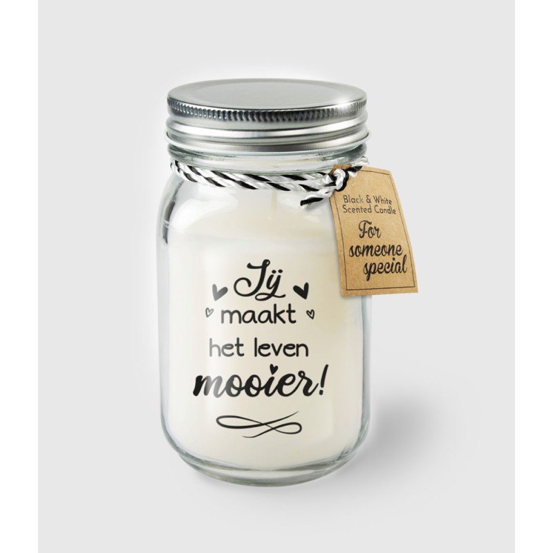 Paperdreams Black & White Scented Candles - Jij Maakt Het Leven Mooier Paperdreams Black & White Scented Candles - Jij Maakt Het Leven Mooier