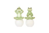 Dijk Natural Collections  Beeld kikker magnesia 25.5x22x47.5cm