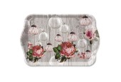 Ambiente Tray Melamine 13X21cm Roses And Baubles