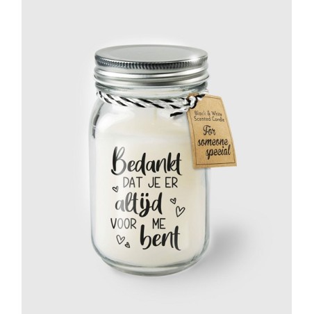 Paperdreams Black & White Scented Candles - Bedankt
