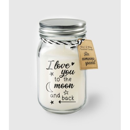 Paperdreams Black & White Scented Candles - To The Moon And Back