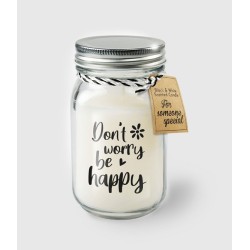 Paperdreams Black & White Scented Candles - Don&apos;t Worry Be Happy