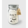 Paperdreams Black & White scented candles - Home is where the heart