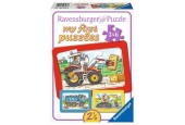 Ravensburger My first puzzles Graafmachine, tractor en kiepauto 3x6pcs