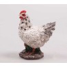 Tuinbeeld Kip Klein Wit 14x8x17cm