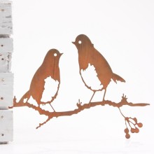 2 Vogels Op Tak 33x25cm