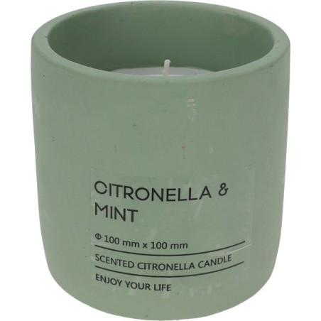 Citronella kaars in pot 10cm groen
