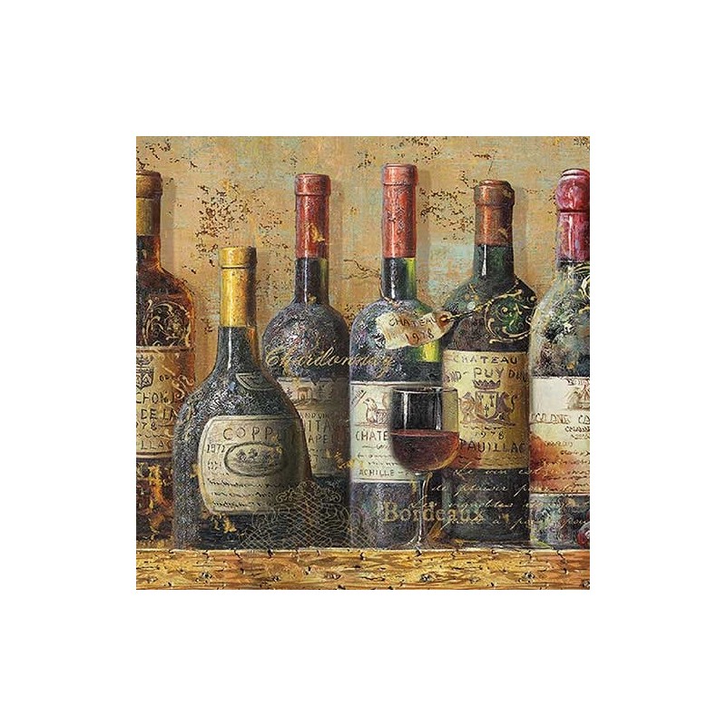 Serviettes Ambiente 25x25cm Meilleurs Vins 20 pcs