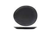 Assiette plate ovale Manhattan 28,2x24cm boîte de 6 pièces anthracite