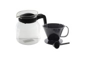 Verseuse en verre pour cafetière 1,2 L avec filtre et cuillère doseuse