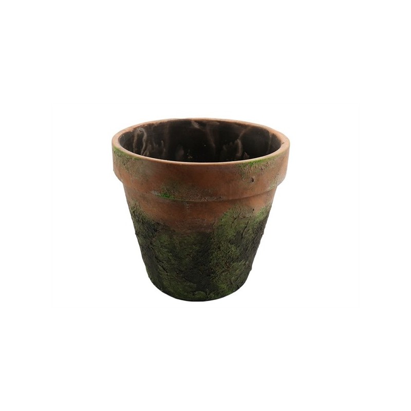 Pot de fleurs Mead Ø9,7xh9,5cm marron/vert