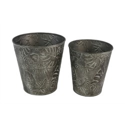Pot de fleurs Floresta zinc lot de 2