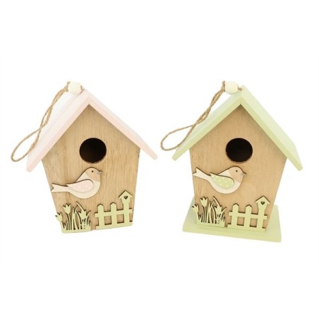 Vogelhuis Scenery hout 14,5x9xh12cm