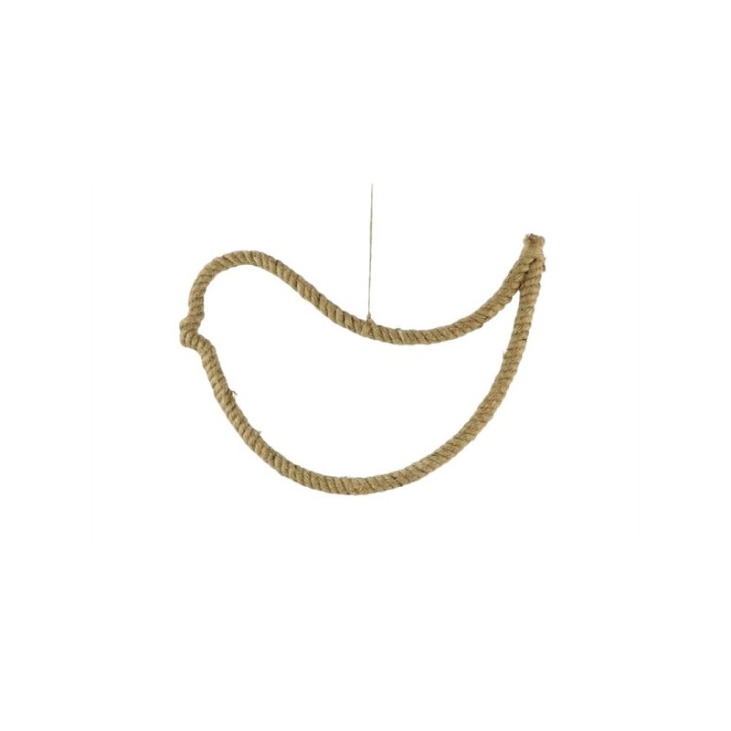 Hanger vogel Manilia touw 39x1,5x26cm