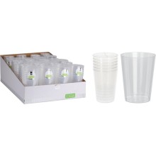Excellent Houseware Verre à boire réutilisable en plastique 280 ml lot de 6 pièces Passe au lave-vaisselle