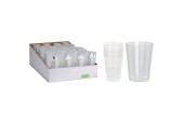 Excellent Houseware re-useable Drinkglas van kunststof 280ml set van 6 stuks Vaatwasserbestendig