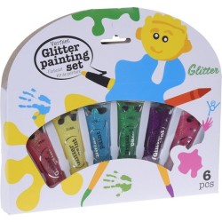 Set de peinture pailletée 6 tubes de 20ml