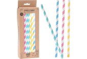Pailles en papier jumbo 25cm boîte de 50 pièces