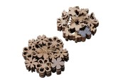 Boltze Home Coaster Pansy 4 pièces - dia11cm - mdf - disponible en papillons ou fleurs perforés