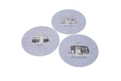 Boltze Home Set de table en feutre Vanlife camping-car dia 38cm avec texte