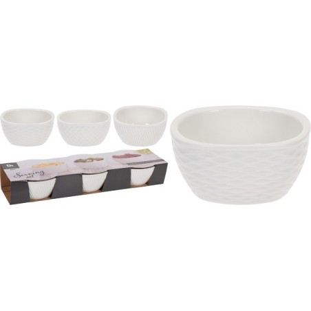 Set de bols à snack en porcelaine 3 pièces