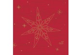 Serviettes Duni Star Stories Rouge 24x24cm