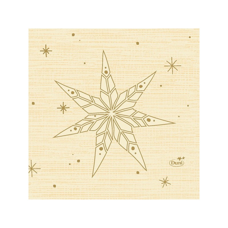 Serviettes Duni Star Stories Crème 24x24cm